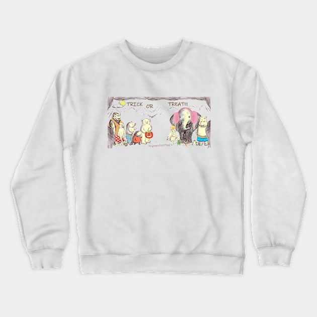 Trick or Treat Crewneck Sweatshirt by mygrandmatime